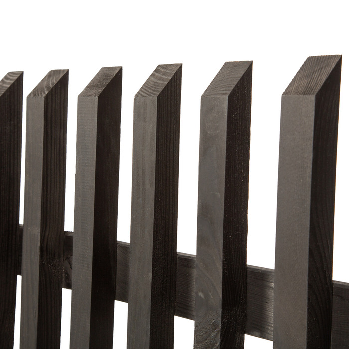 Staket Fjordby Svart 160 x 80 cm